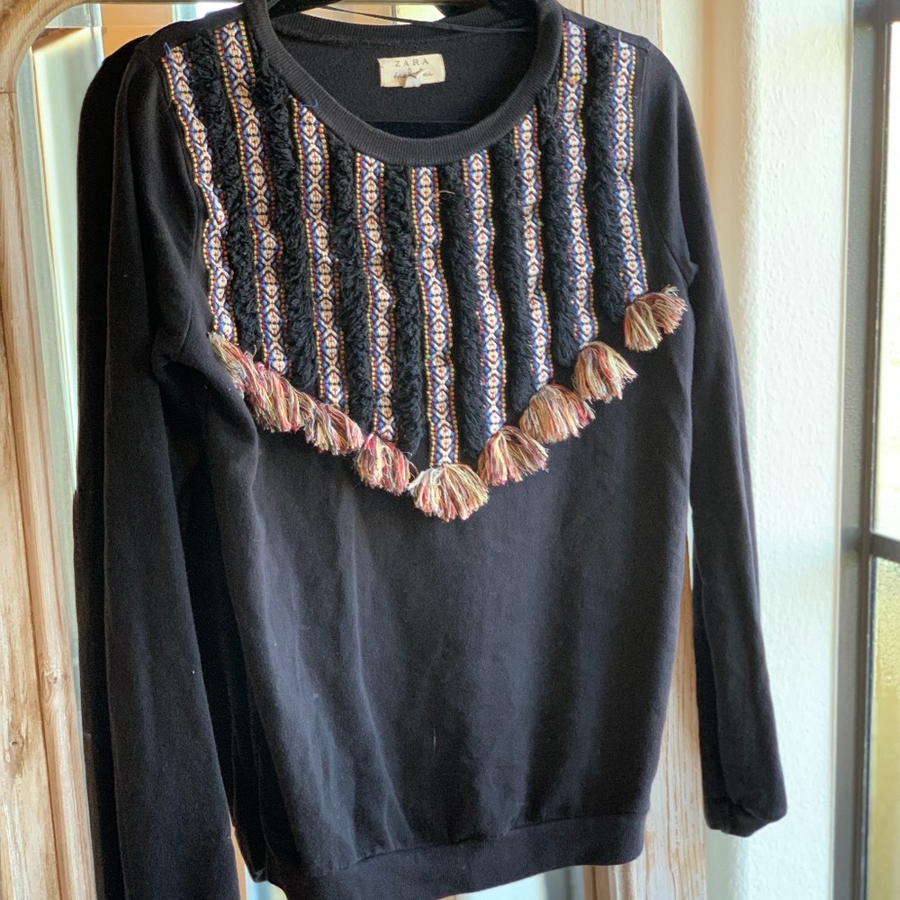 ⭐️SALE!!! Zara Boho Frayed Sweatshirt⭐️